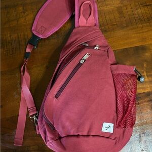 Stylish Burgundy Belt Bag with Adjustable Strap ( SHAMGURU)